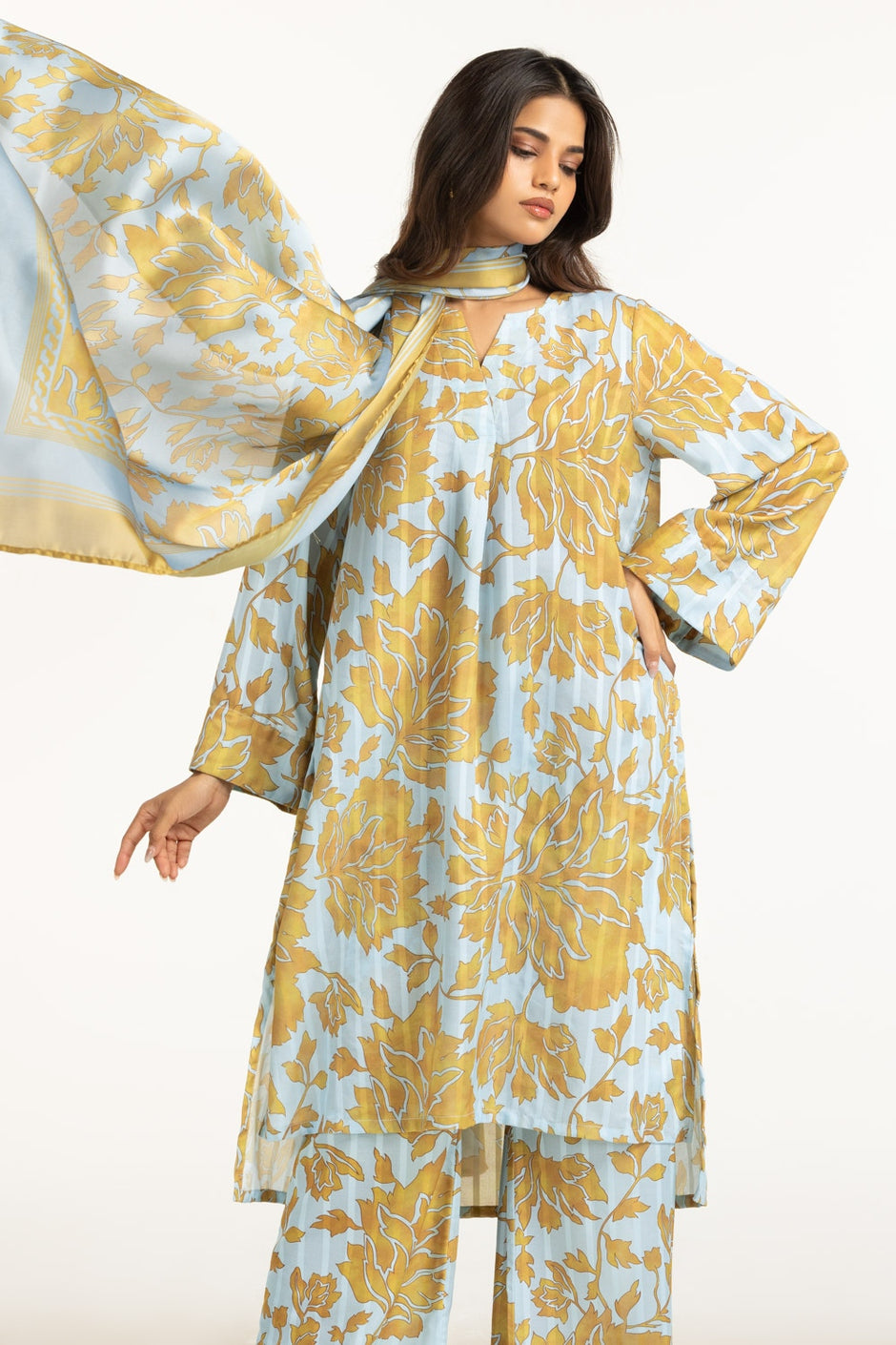 Textured Dobby Printed Co-Ord Set