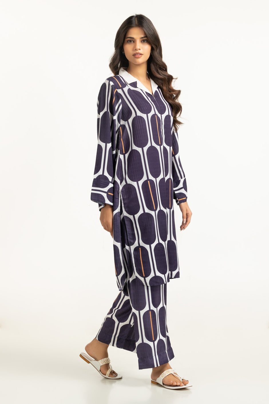 Textured Dobby Printed Co-Ord Set