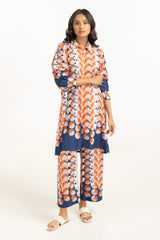 Textured Dobby Printed Co-Ord Set IPST-44687