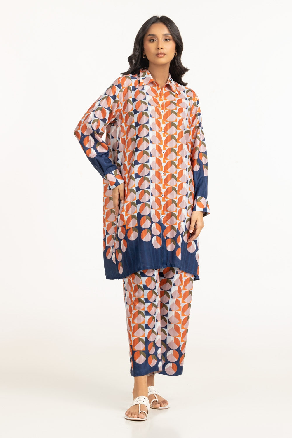 Textured Dobby Printed Co-Ord Set IPST-44687