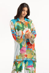 Textured Dobby Printed Co-Ord Set IPST-44689