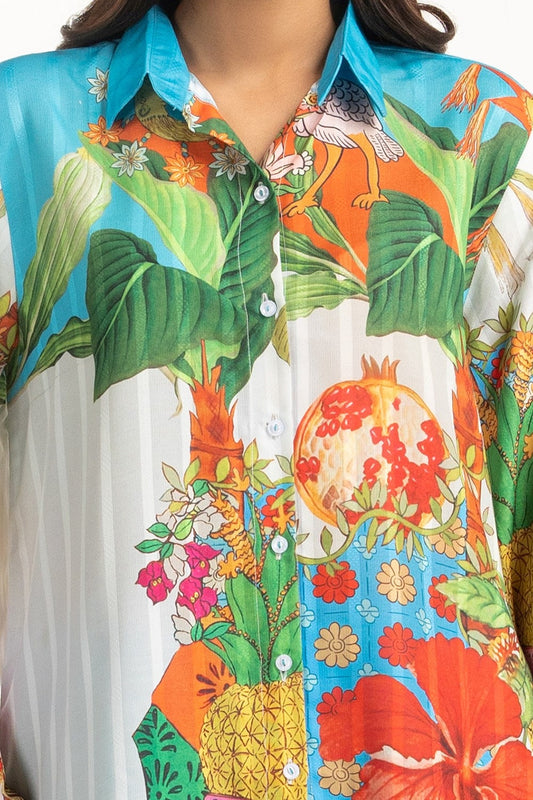 Textured Dobby Printed Co-Ord Set IPST-44689