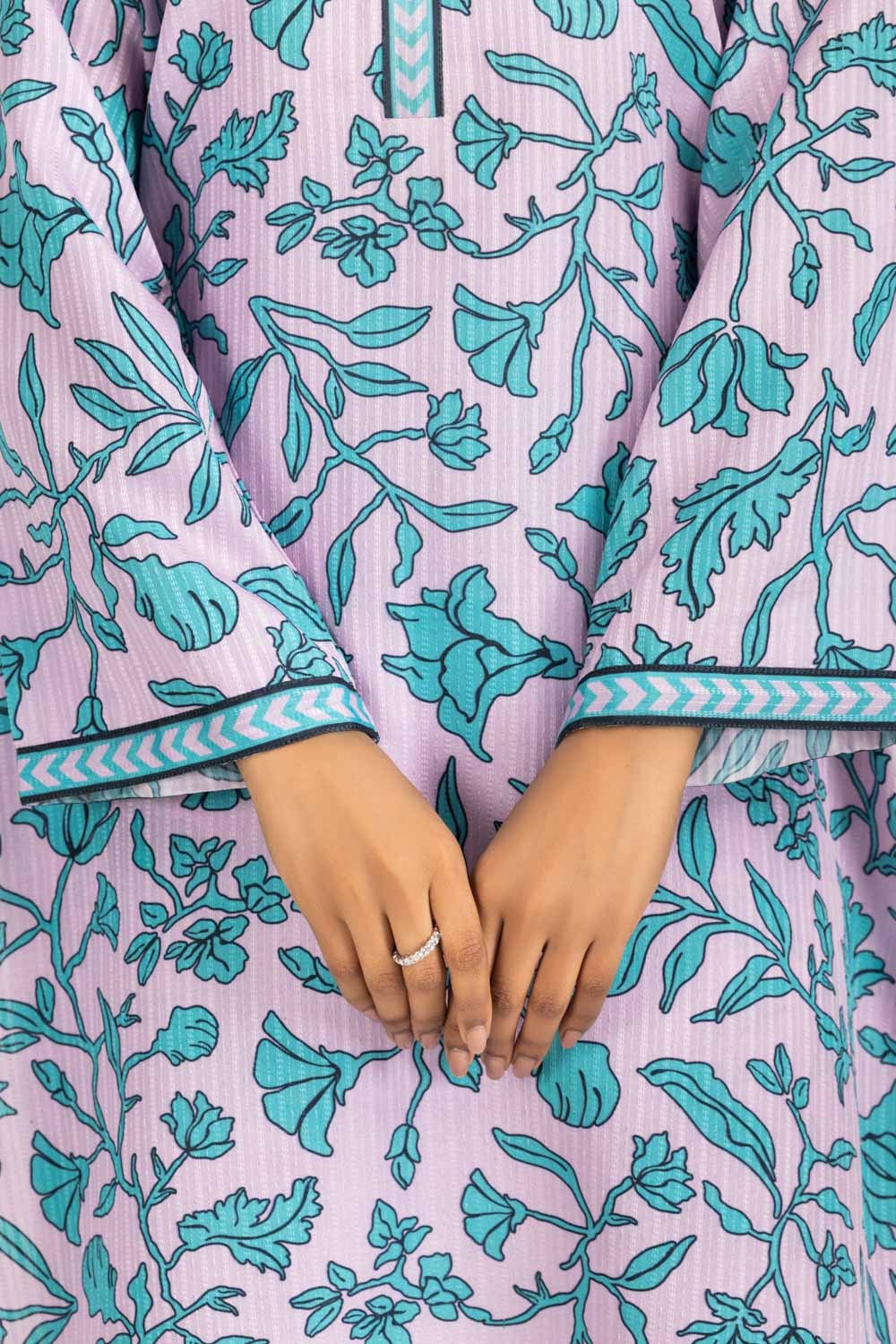 Textured Dobby Printed Co-Ord Set IPST-44714