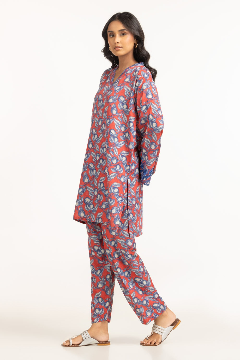 Textured Dobby Printed Co-Ord Set IPST-44715