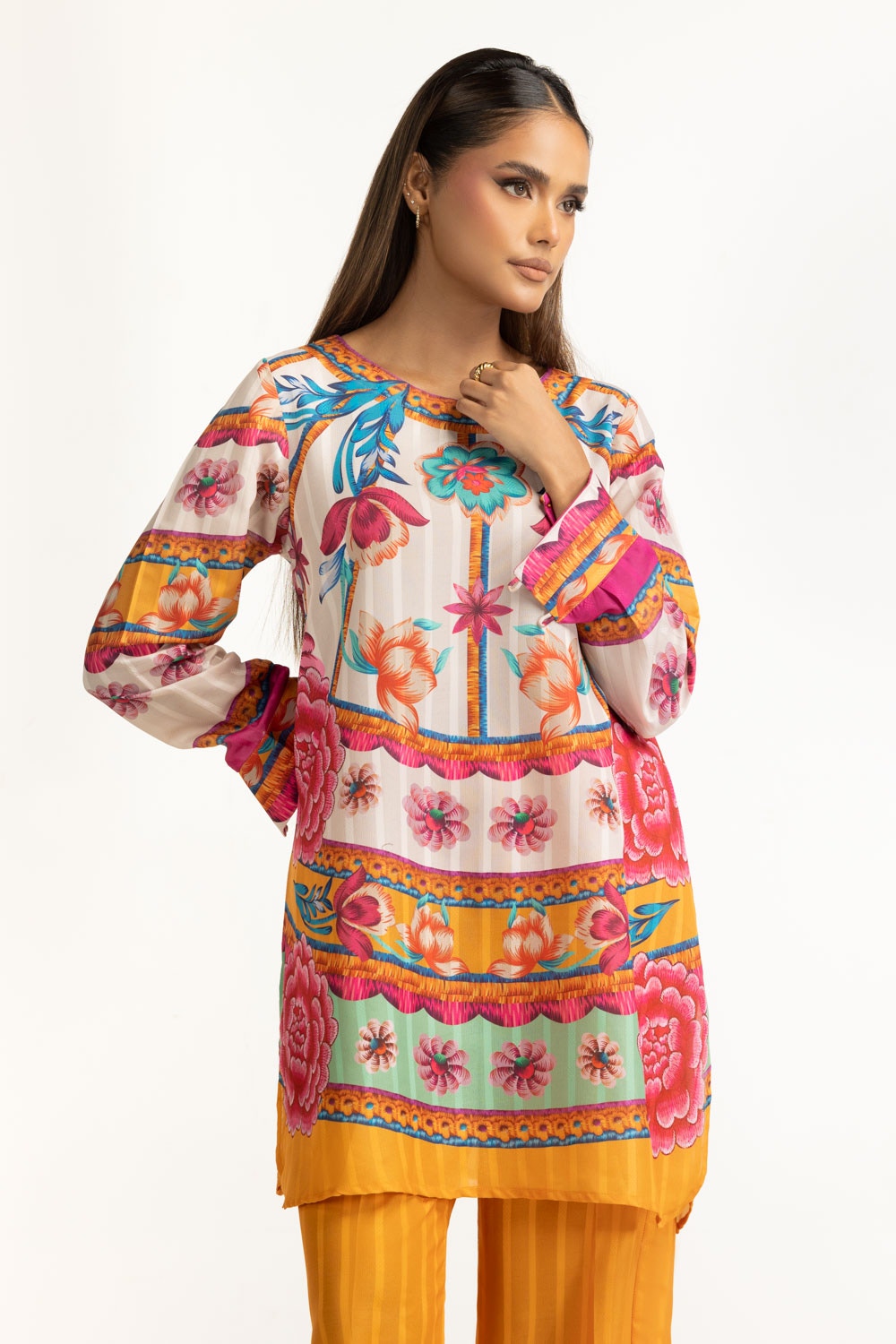 Textured Dobby Printed Co-Ord Set IPST-44806