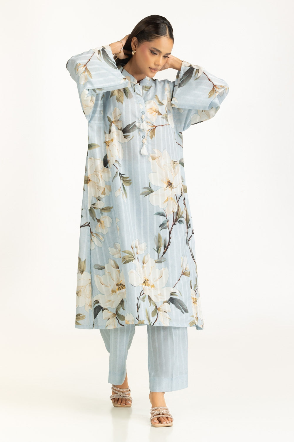 Textured Dobby Printed Co-Ord Set IPST-44927-A