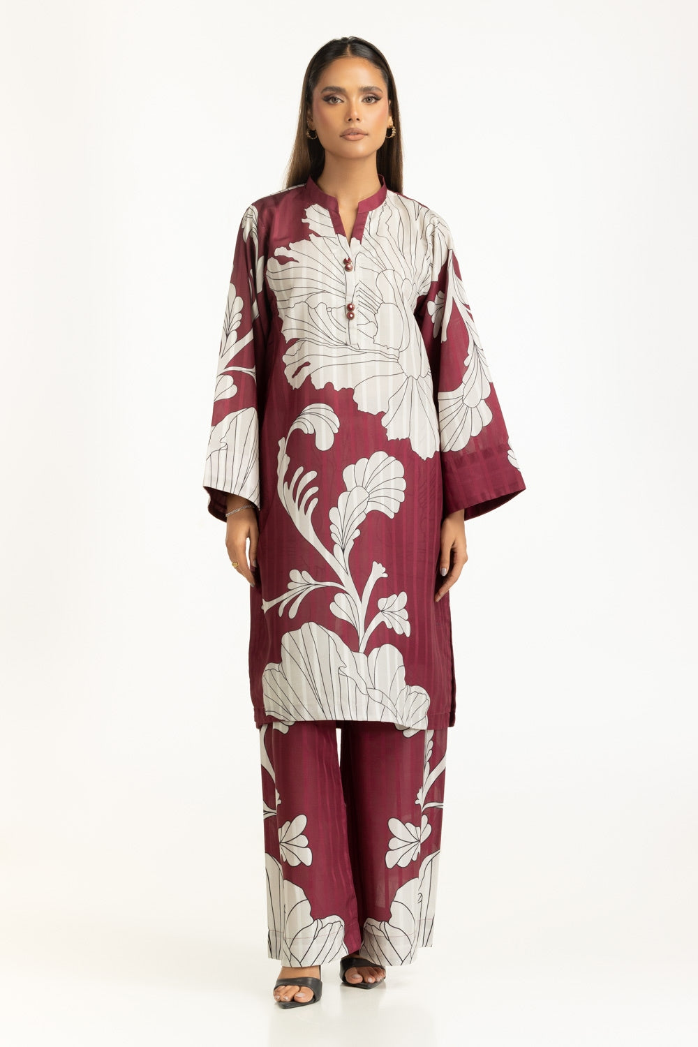 Textured Dobby Printed Co-Ord Set IPST-44952-A