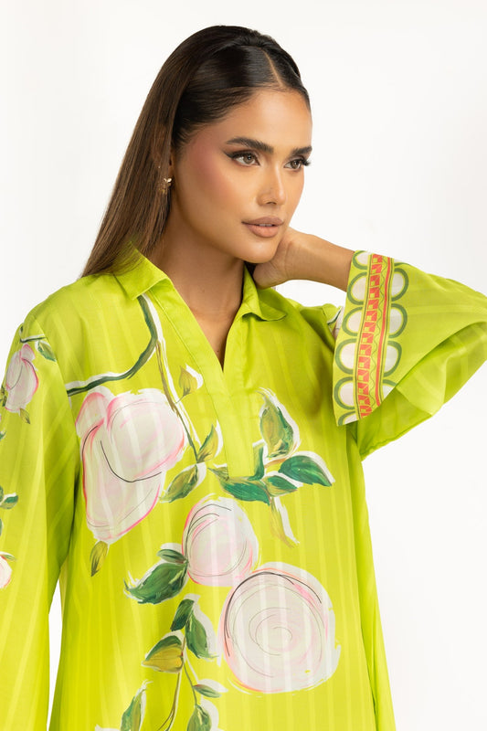 Textured Dobby Printed Kaftan IPS-44674