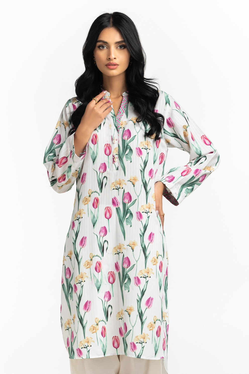 Textured Dobby Printed Shirt IPS-44511