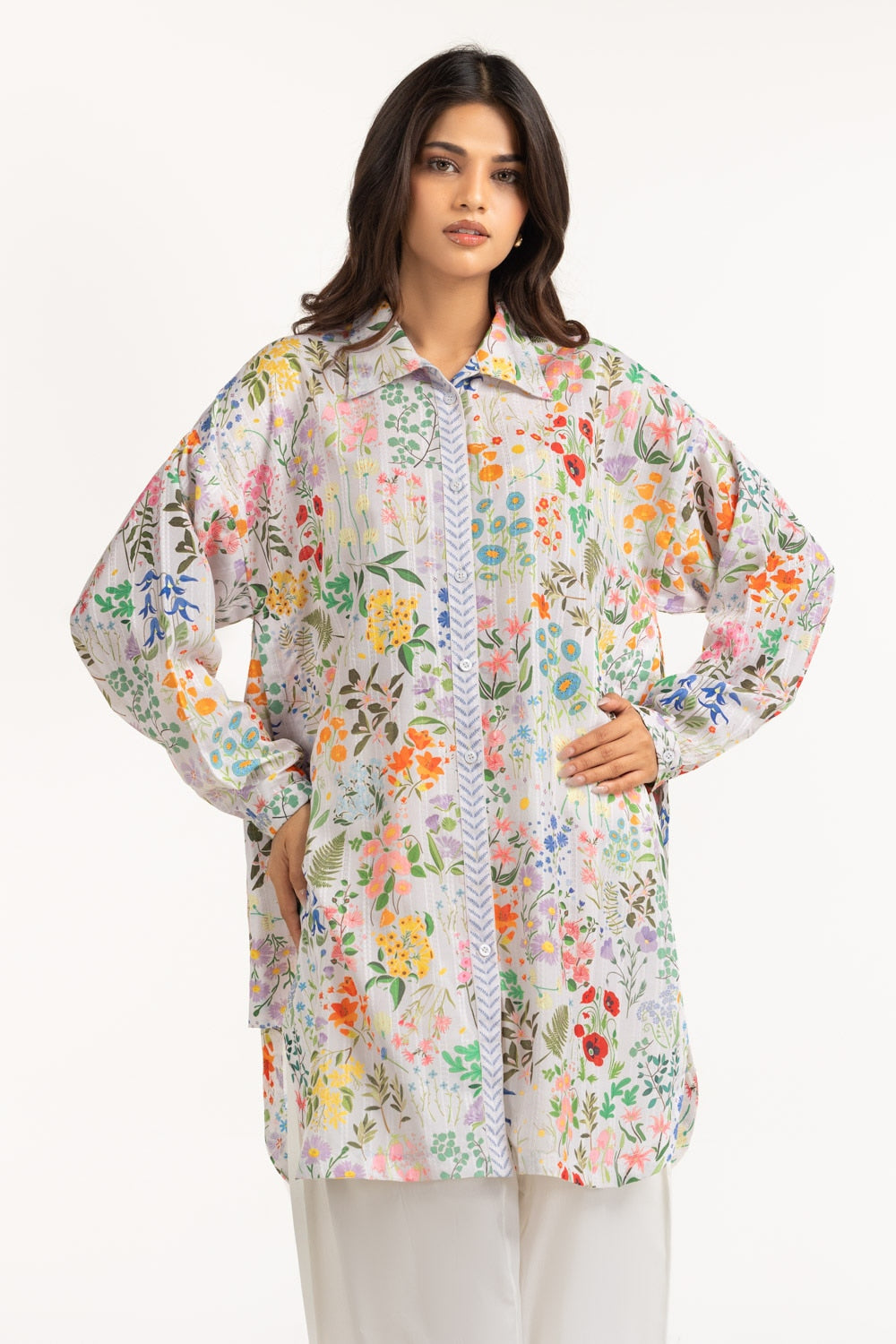 Textured Dobby Printed Shirt IPS-44683