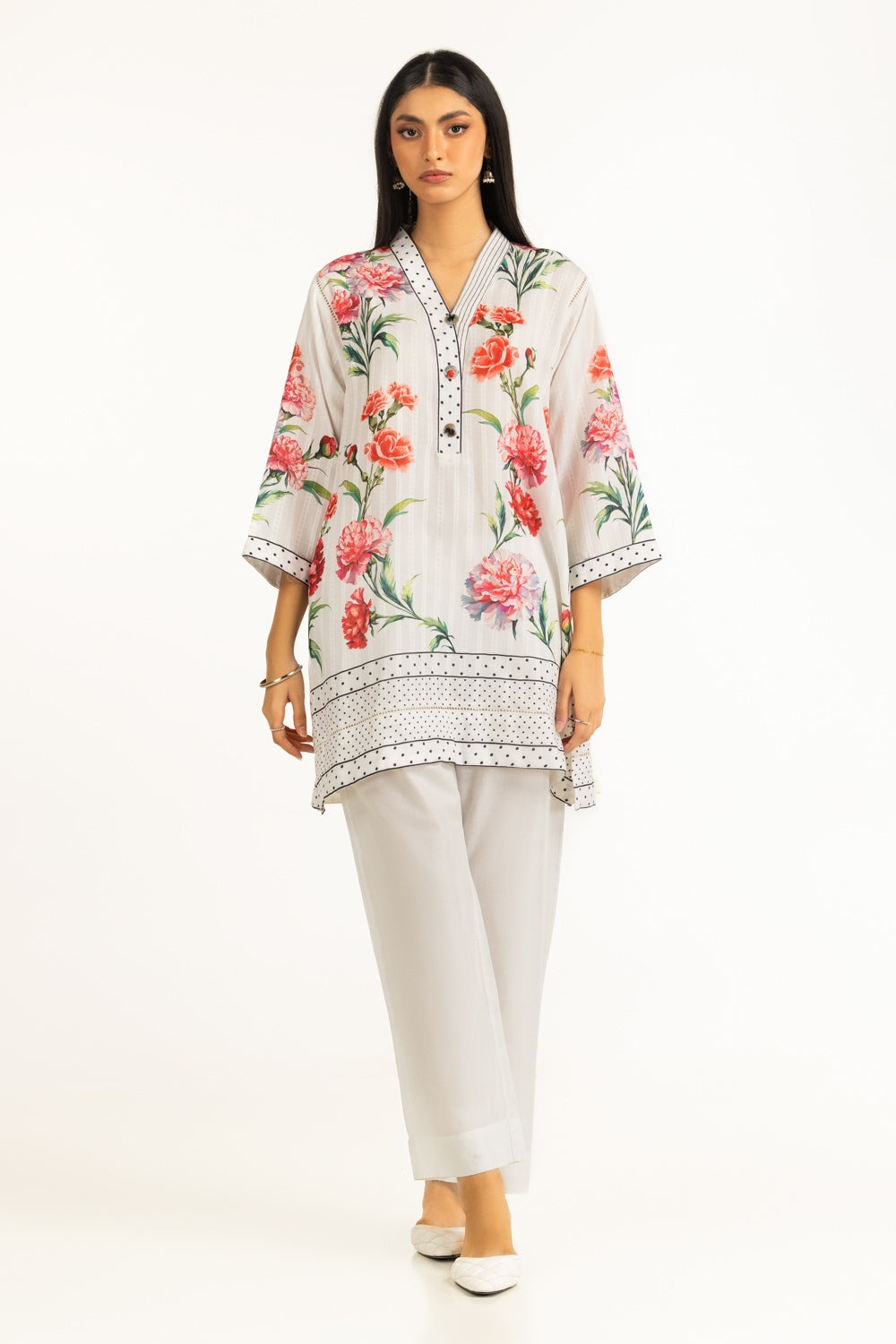 Textured Dobby Printed Shirt IPS-44807-B