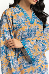 Textured Dobby Printed  Shirt With Embroidered IPS-44712