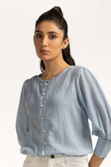 Textured Round Neck Blouse WM-CS-SS24-018