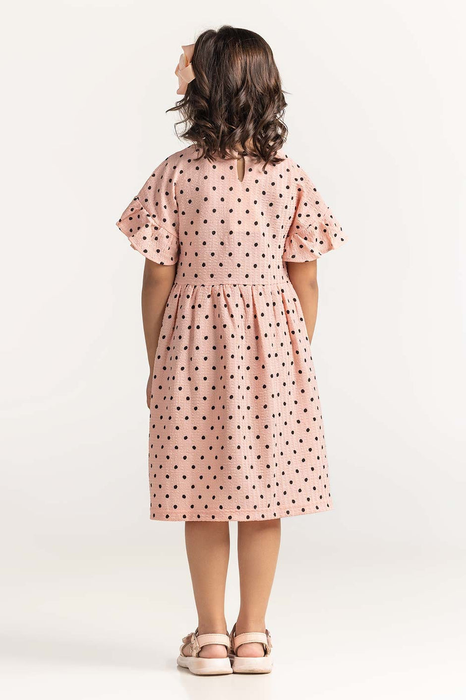 Textured Round Neck Dress TG-DRS-SS24-412