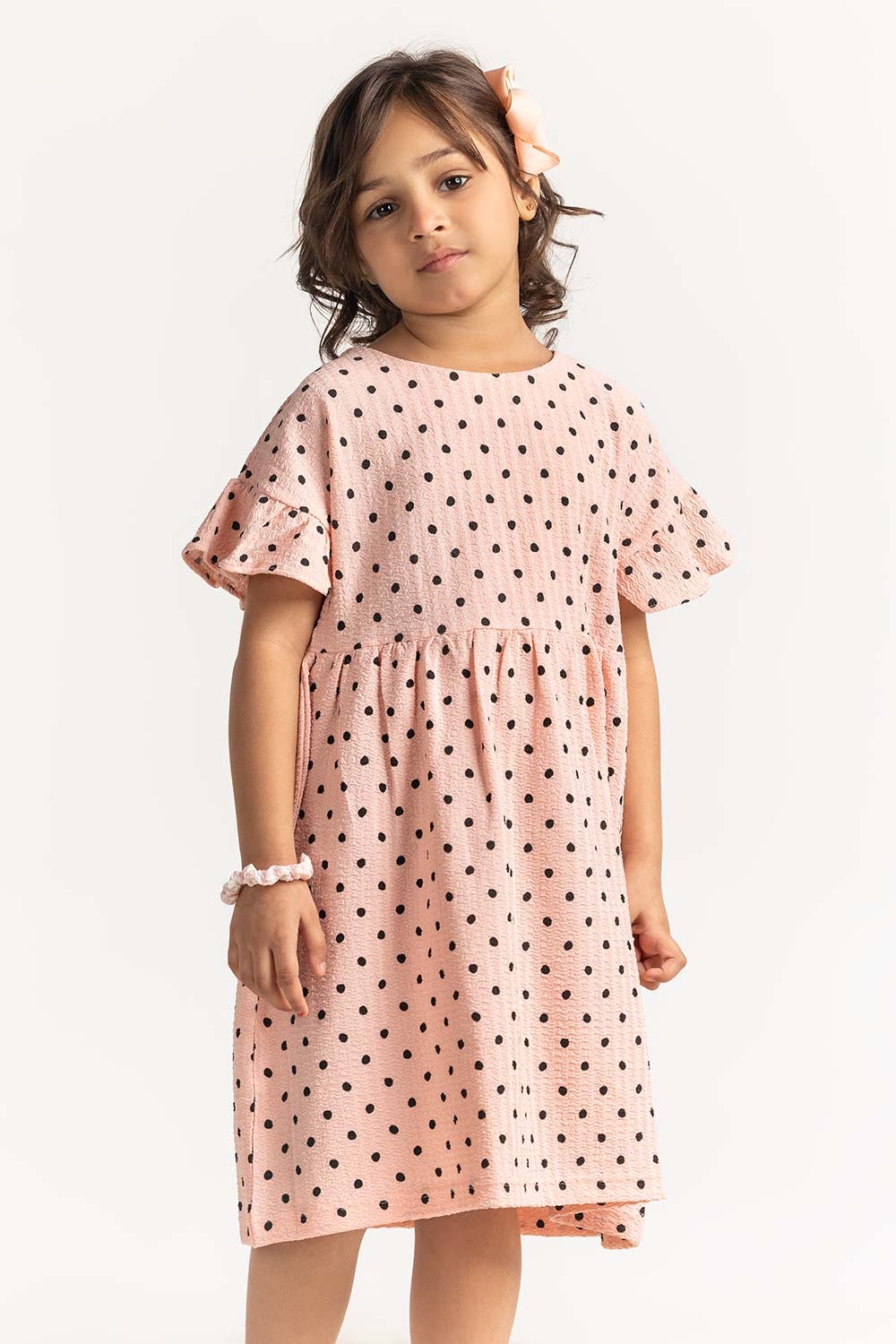 Textured Round Neck Dress TG-DRS-SS24-412