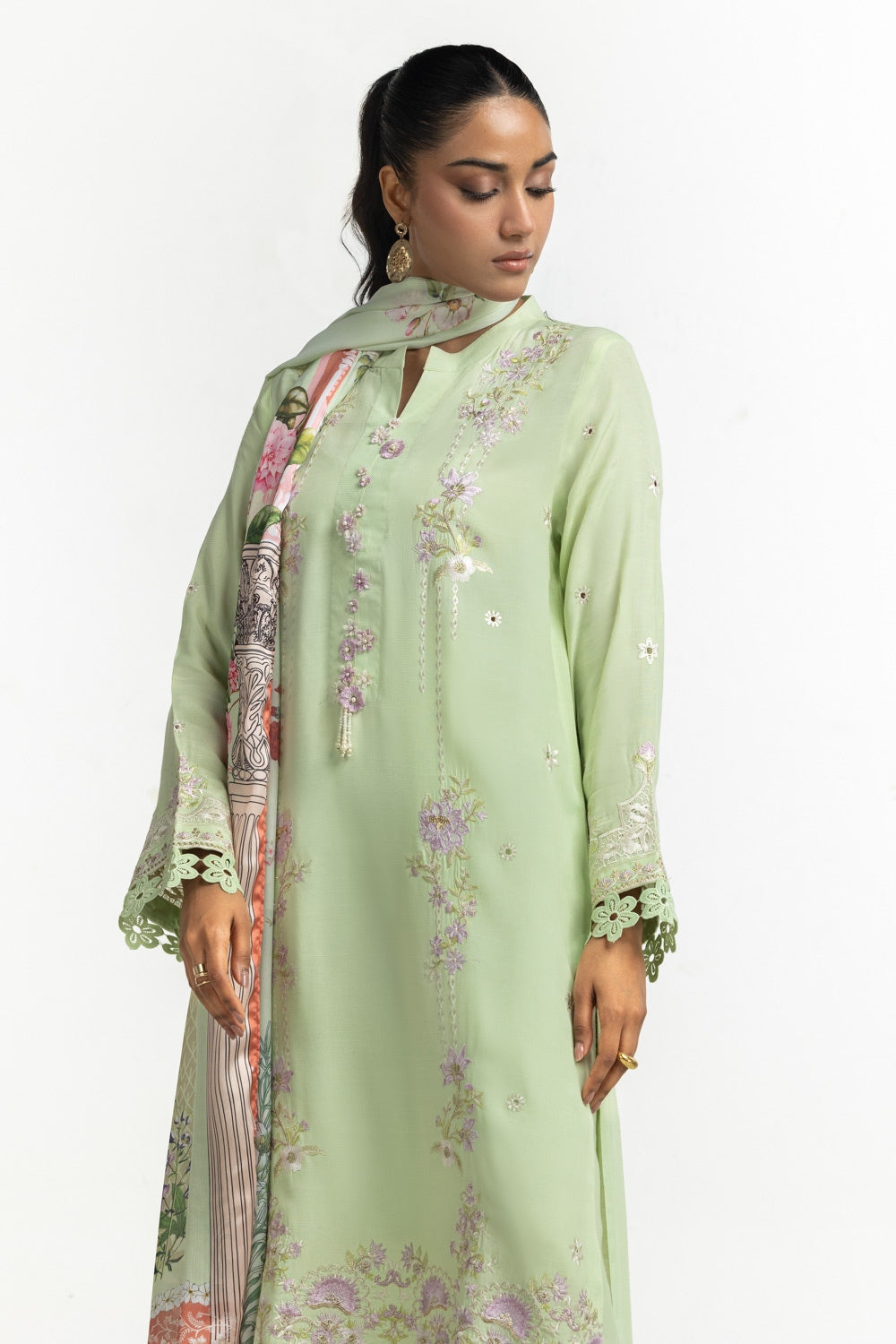 Tissue Silk Printed Dupatta IPD-44641