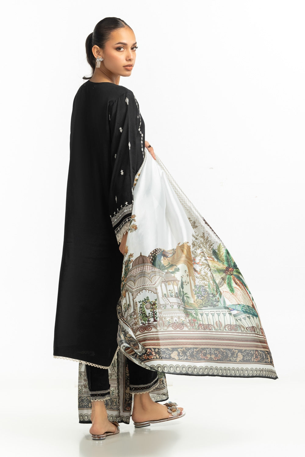 Tissue Silk Printed Dupatta IPD-44647
