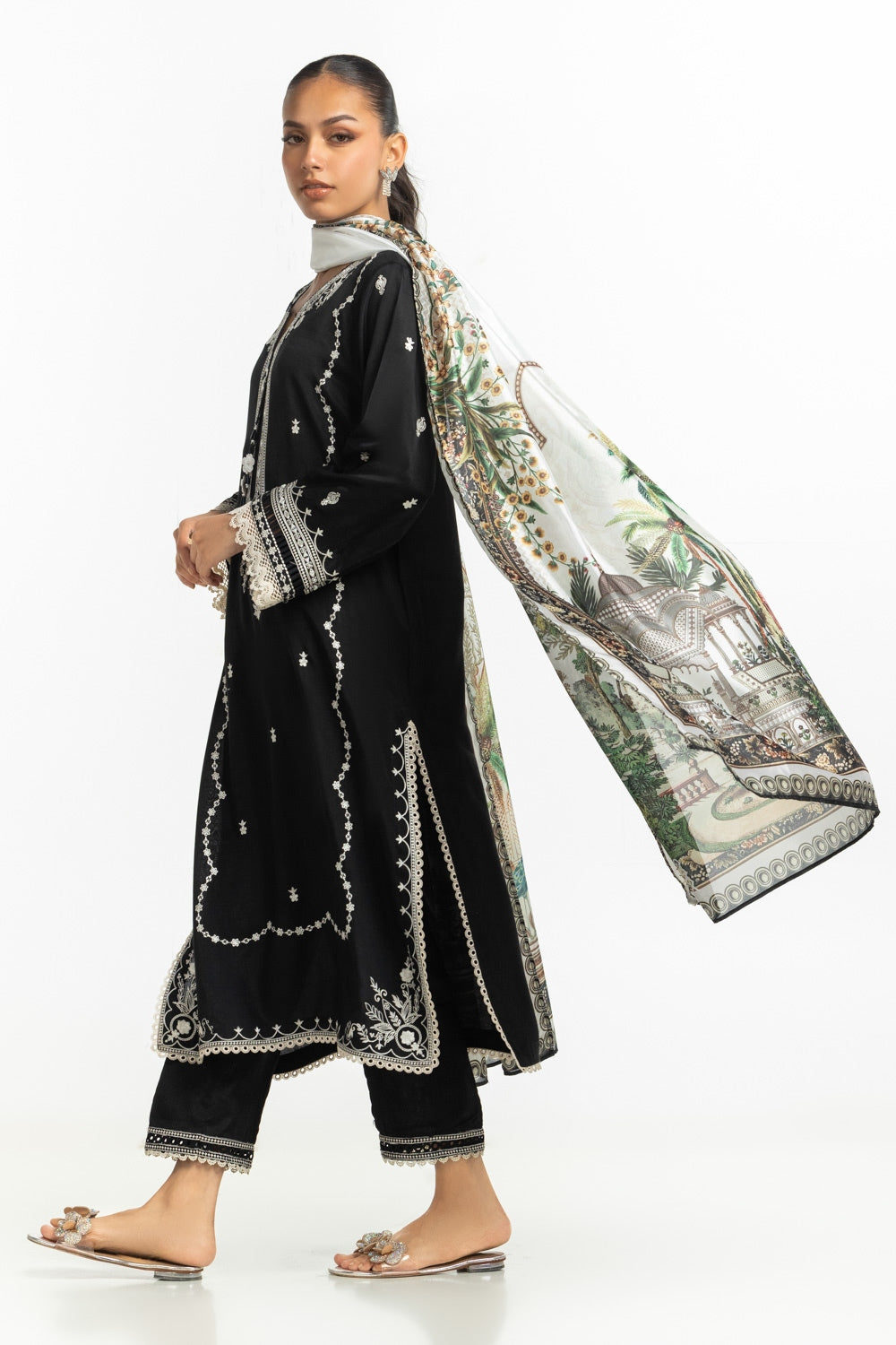 Tissue Silk Printed Dupatta IPD-44647