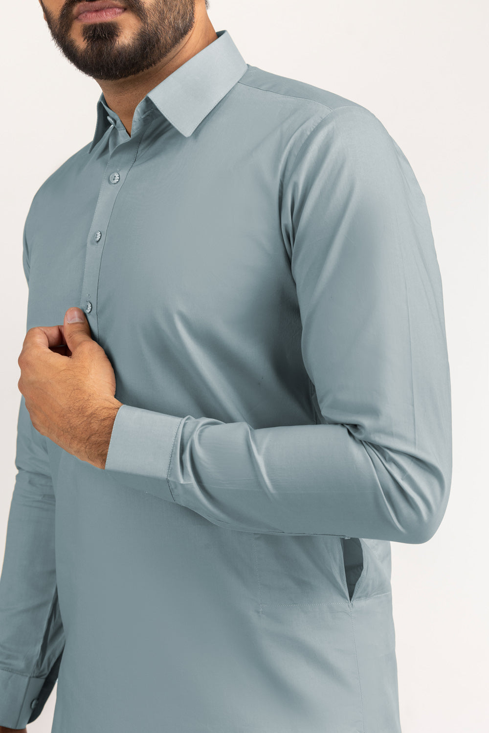 Titanium Latha Unstitched Fabric Cotton-LF
