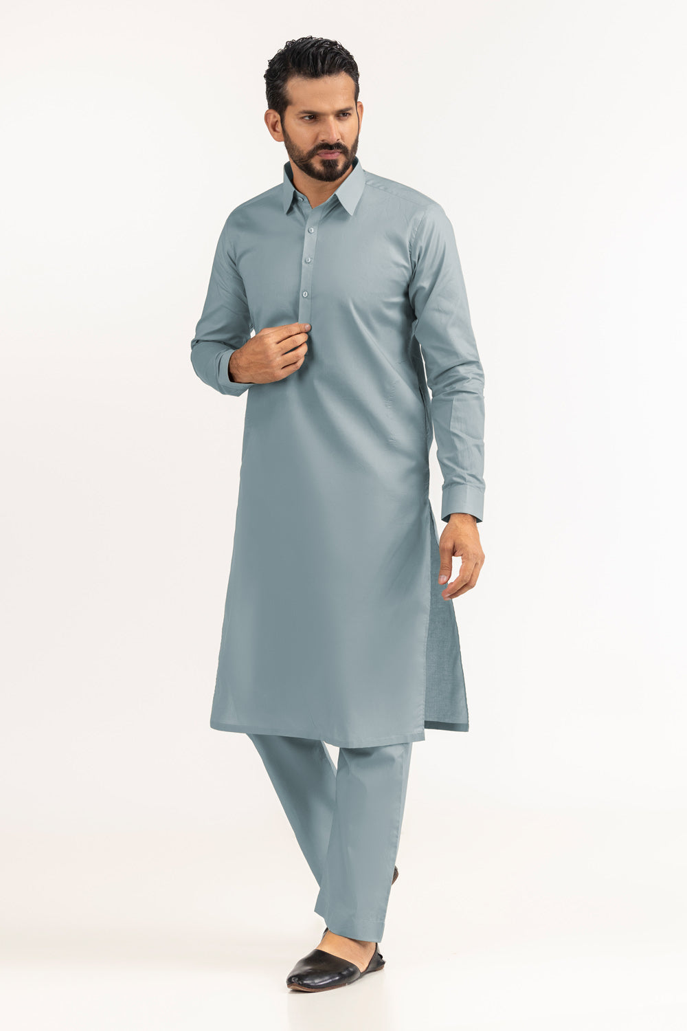 Titanium Latha Unstitched Fabric Cotton-LF