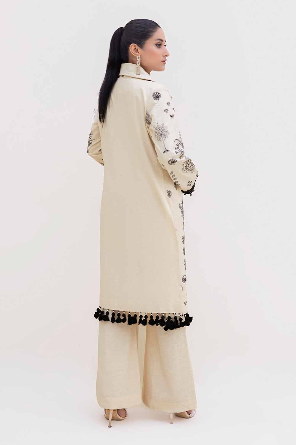 2 Piece Unstitched Embroidered Khaddar Suit TK-42002