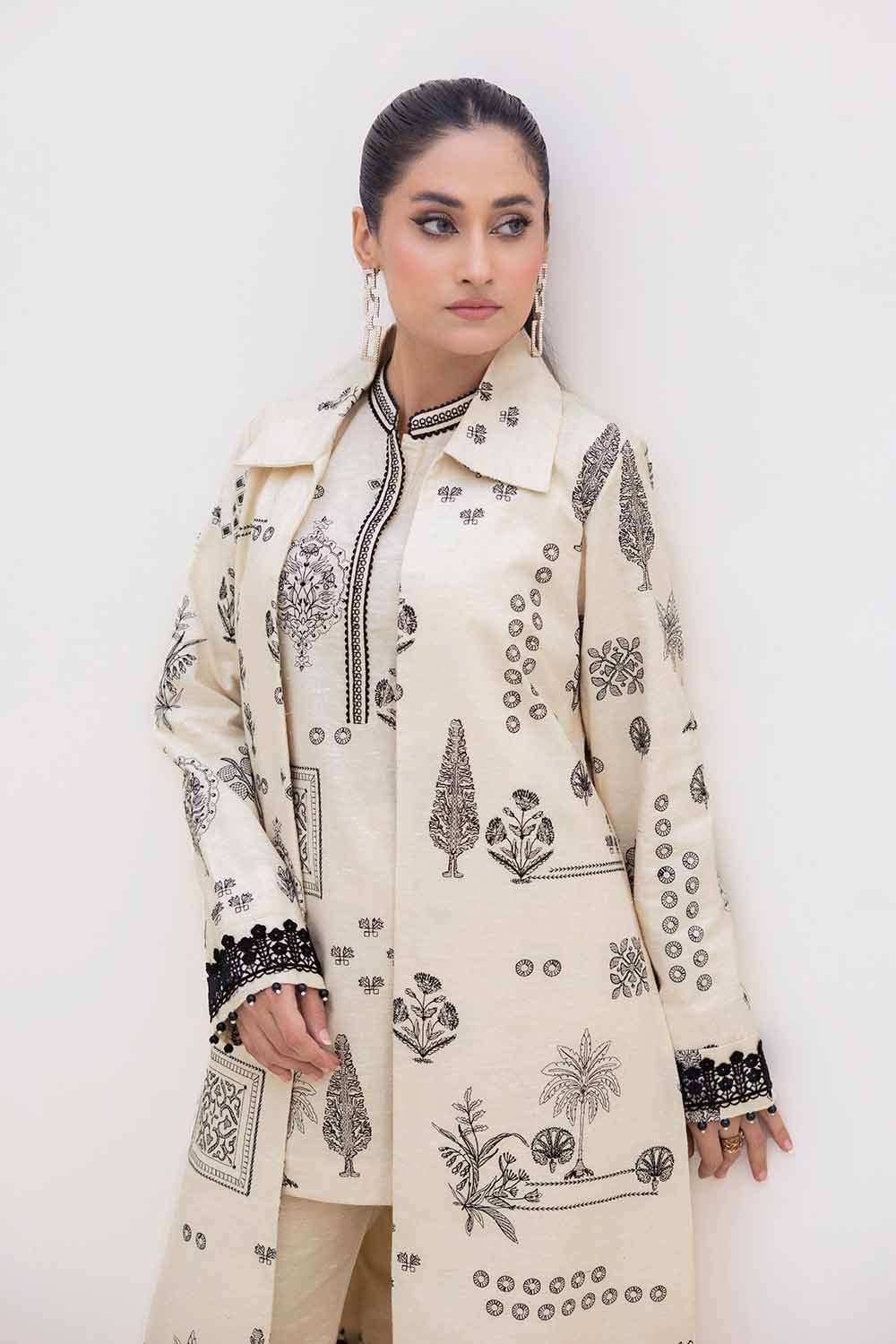 2 Piece Unstitched Embroidered Khaddar Suit TK-42002