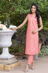 2 Piece Lawn Suit Unstitched Gold Printed Shirt Trouser TL-32045