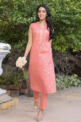 2 Piece Lawn Suit Unstitched Gold Printed Shirt Trouser TL-32045