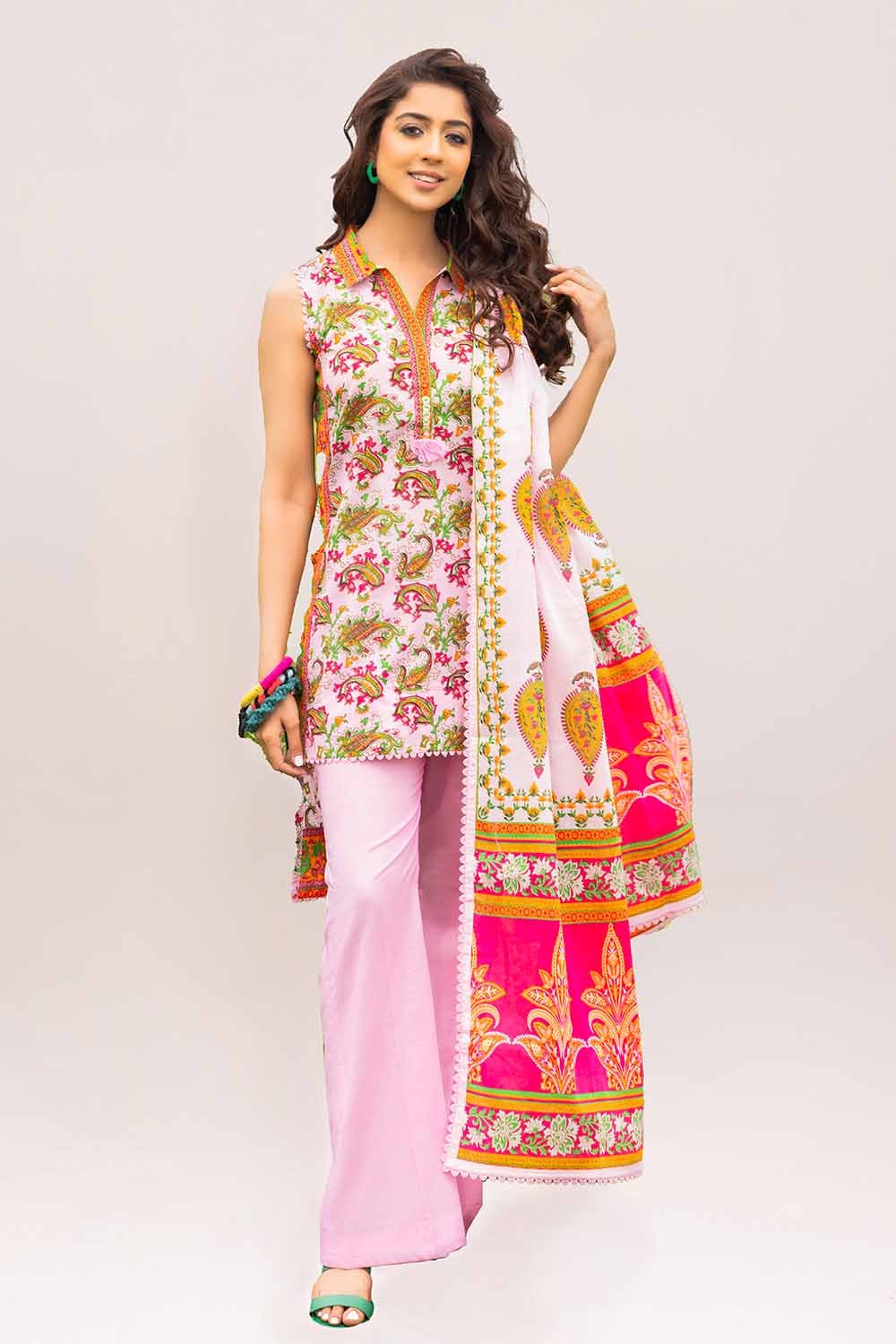 2 Piece Unstitched Printed Lawn Suit