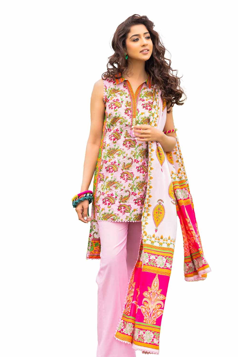 2 Piece Unstitched Printed Lawn Suit