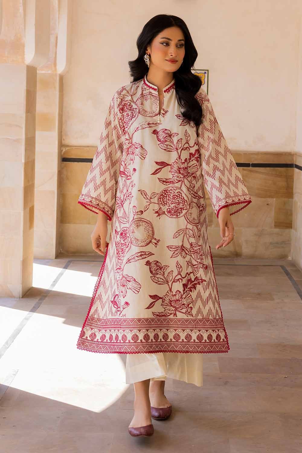 2 Piece Unstitched Embroidered Lawn Suit TL-42065