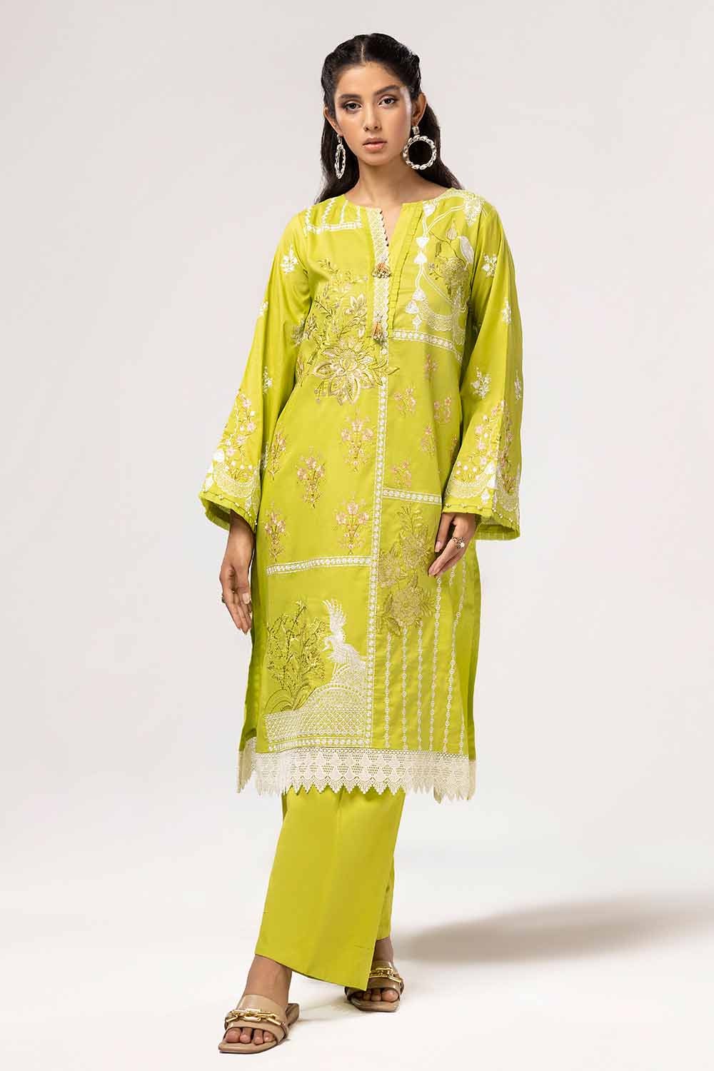 2 Piece Unstitched Embroidered Lawn Suit TL-42069