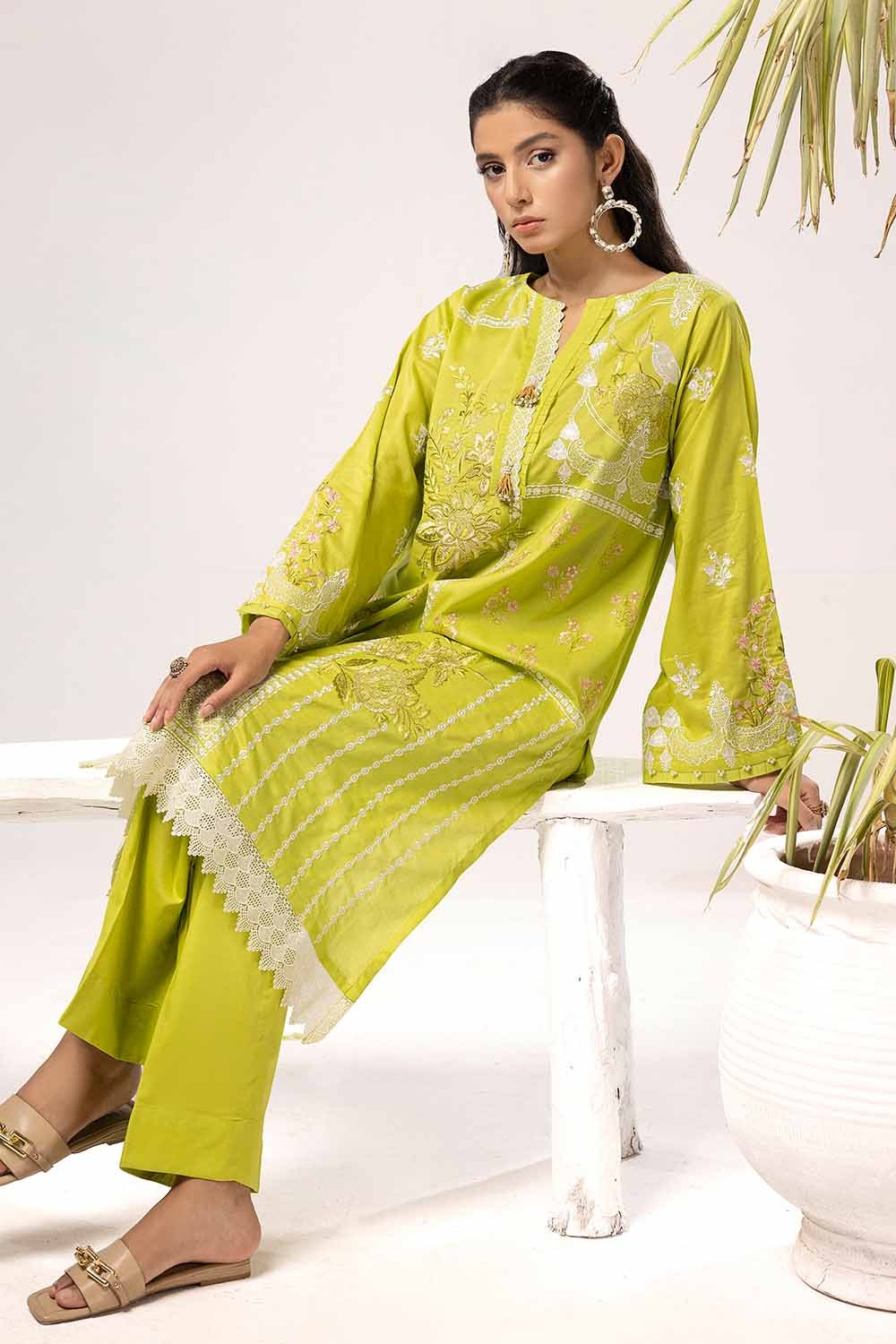 2 Piece Unstitched Embroidered Lawn Suit TL-42069