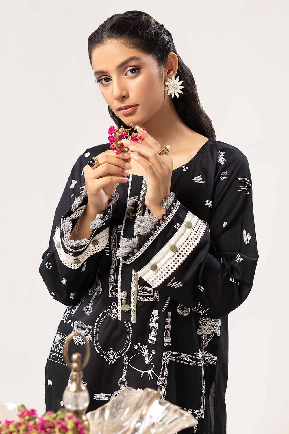 2 Piece Unstitched Embroidered Lawn Suit TL-42083