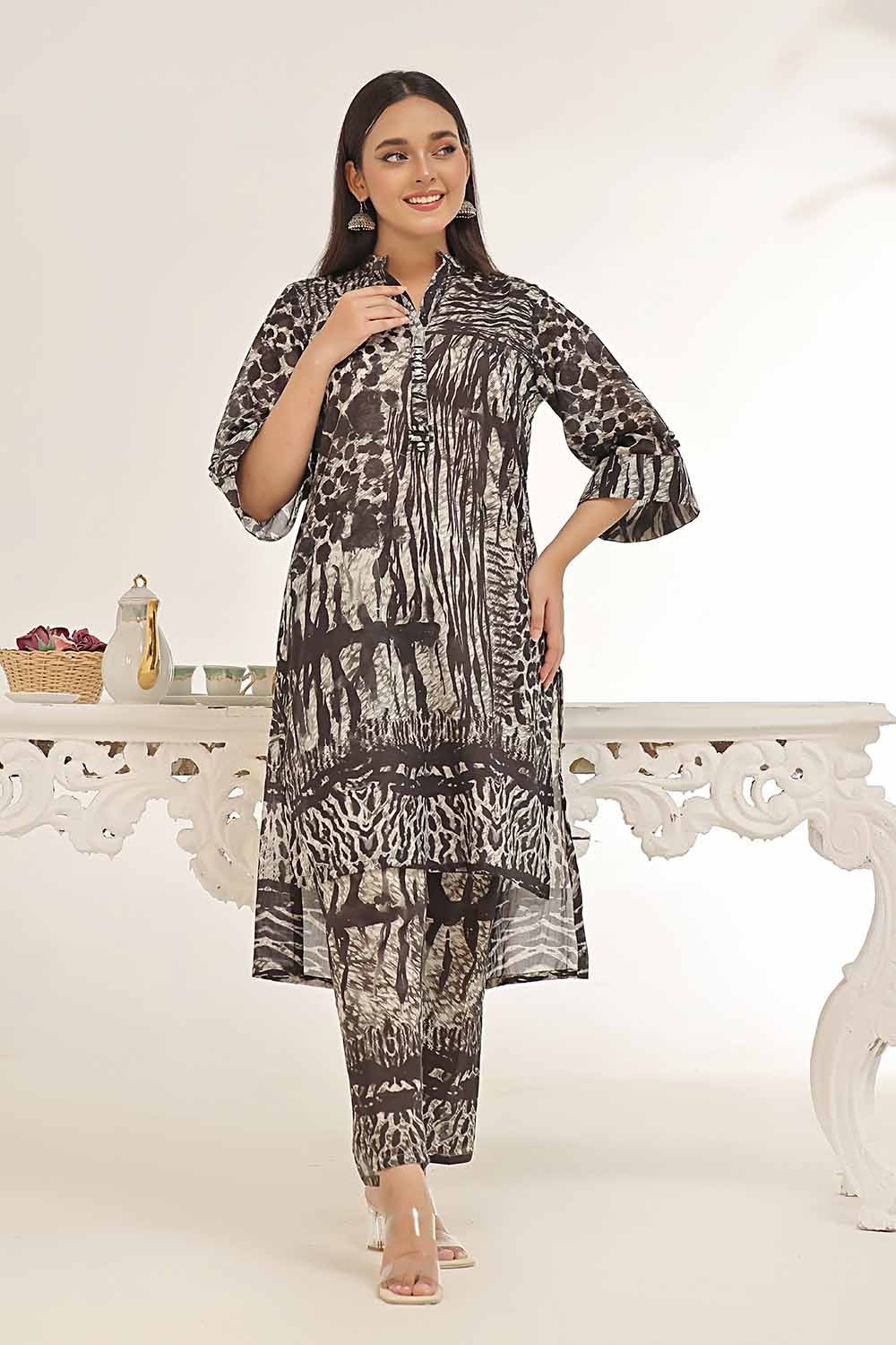 2 Piece Unstitched Lawn Suit