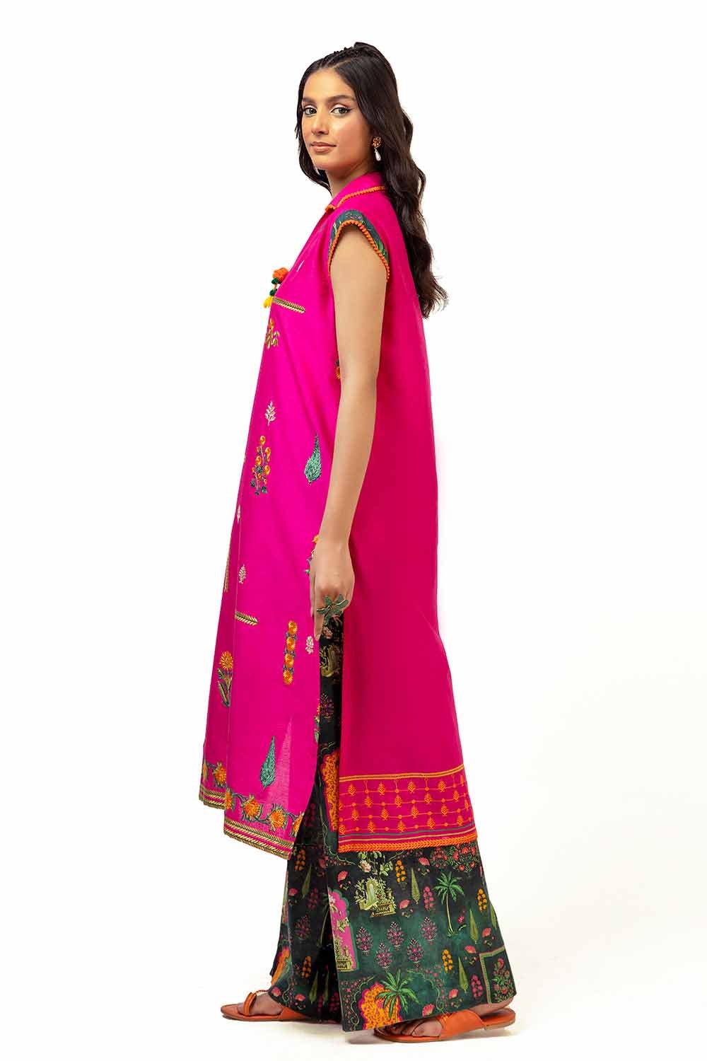 2 Piece Unstitched Embroidered Lawn Suit with Printed Lawn Trouser TL-42111