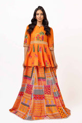 2 Piece Unstitched Embroidered Lawn Suit with Printed Lawn Trouser TL-42113