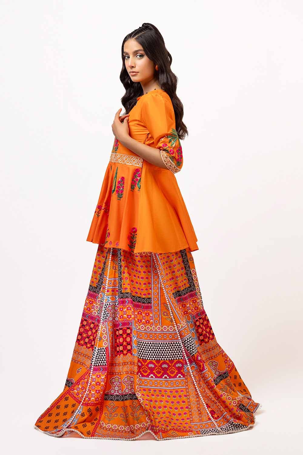 2 Piece Unstitched Embroidered Lawn Suit with Printed Lawn Trouser TL-42113