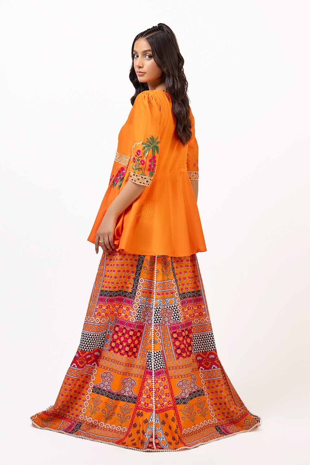 2 Piece Unstitched Embroidered Lawn Suit with Printed Lawn Trouser TL-42113
