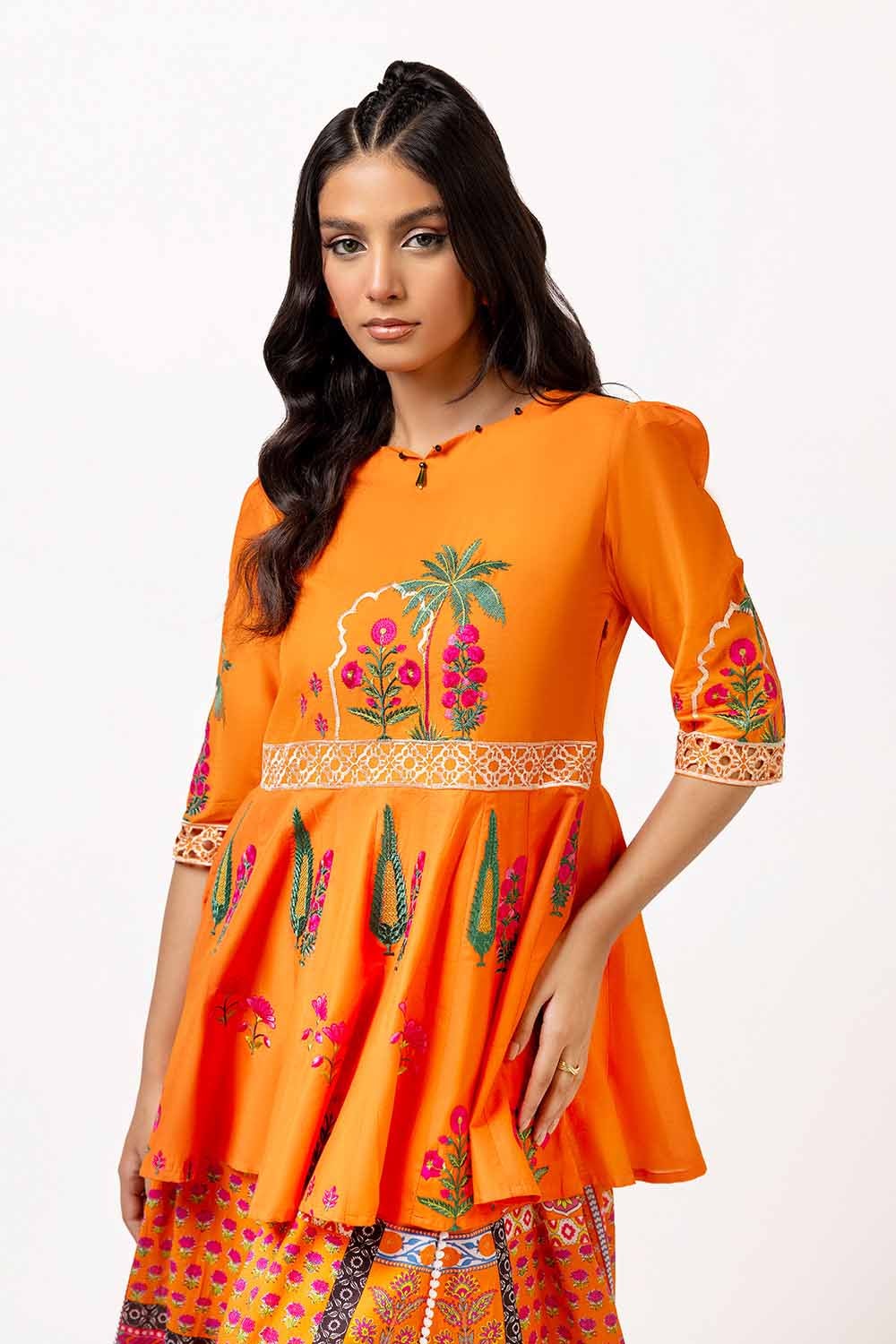 2 Piece Unstitched Embroidered Lawn Suit with Printed Lawn Trouser TL-42113