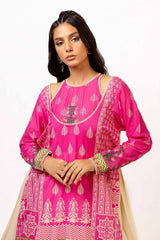 2 Piece Unstitched Printed Lawn Suit with Embroidered Trouser TL-42114