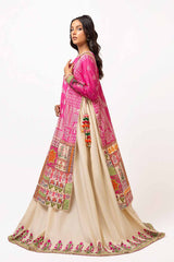 2 Piece Unstitched Printed Lawn Suit with Embroidered Trouser TL-42114