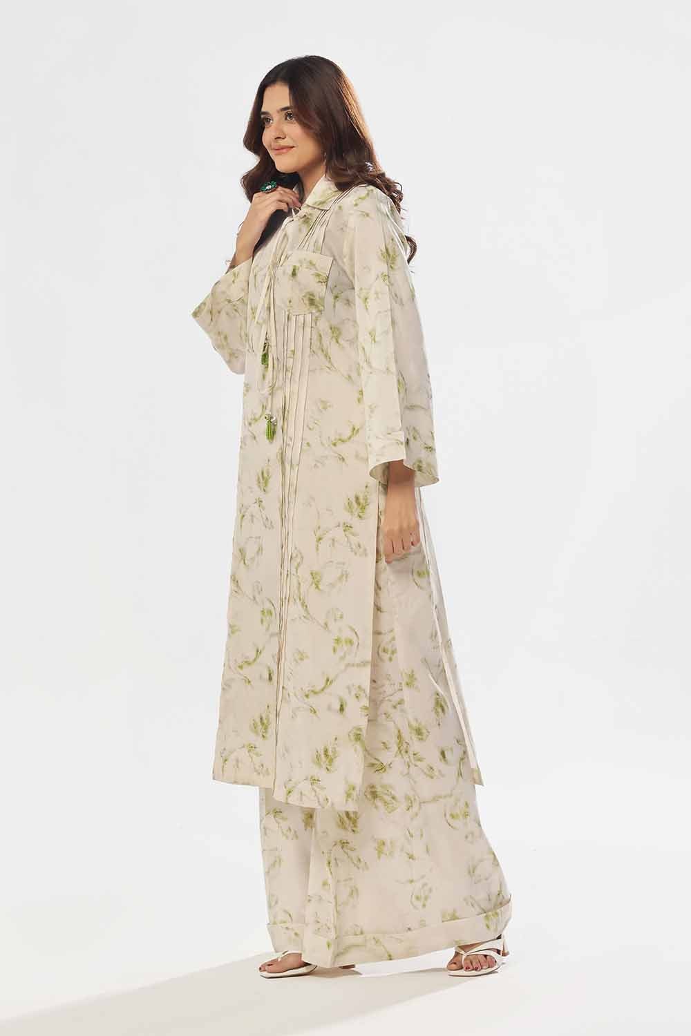 2 Piece Unstitched Printed Viscose Slub Suit