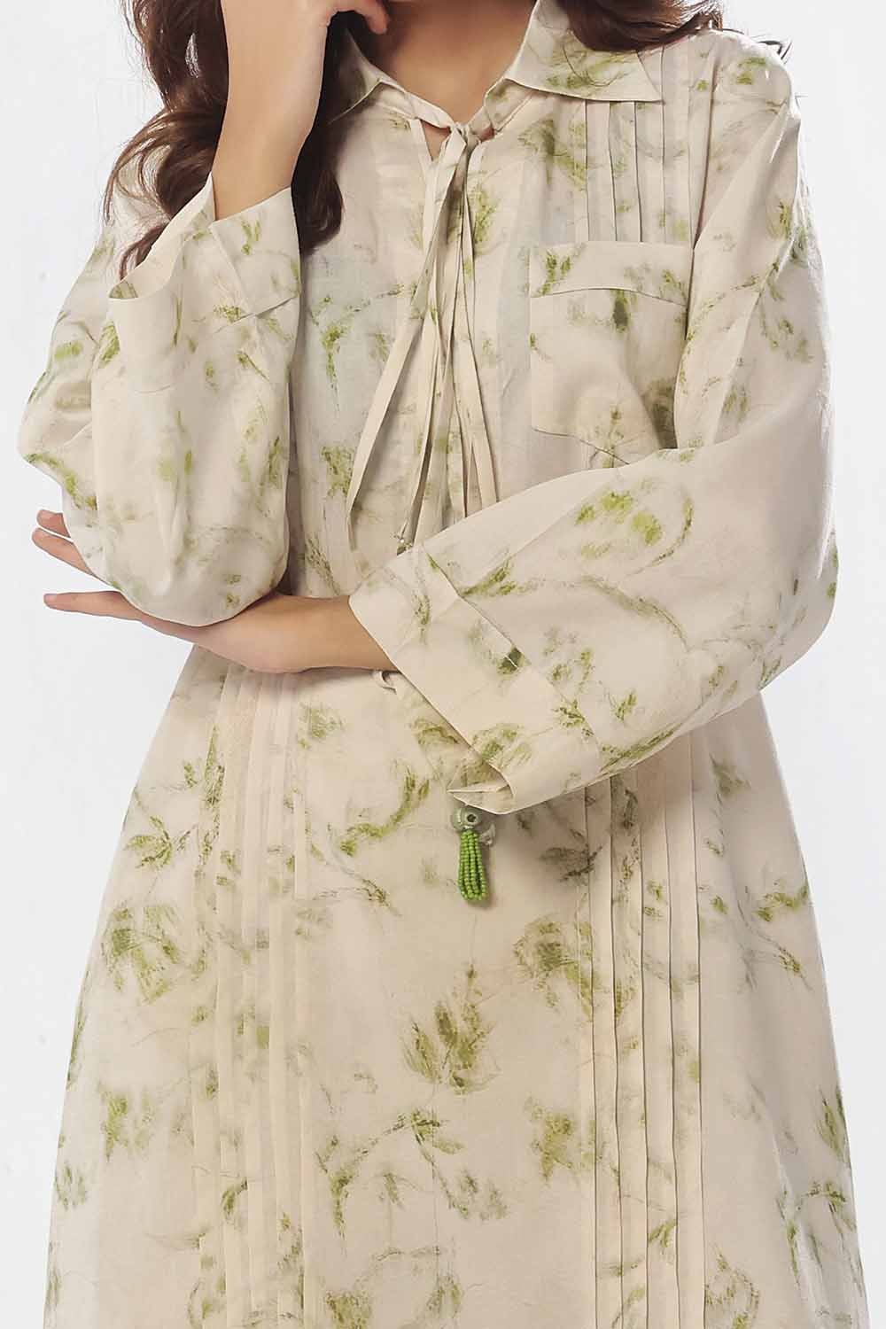 2 Piece Unstitched Printed Viscose Slub Suit