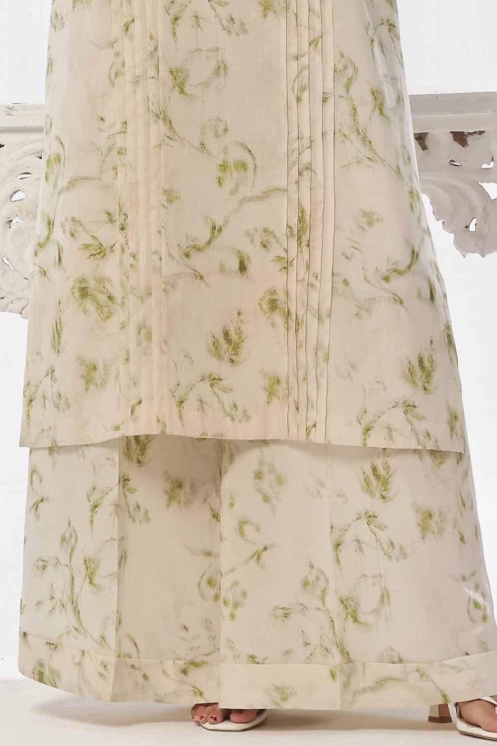2 Piece Unstitched Printed Viscose Slub Suit