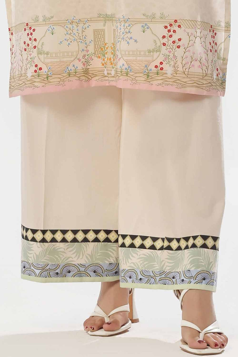 2 Piece Unstitched Printed Jacquard Suit