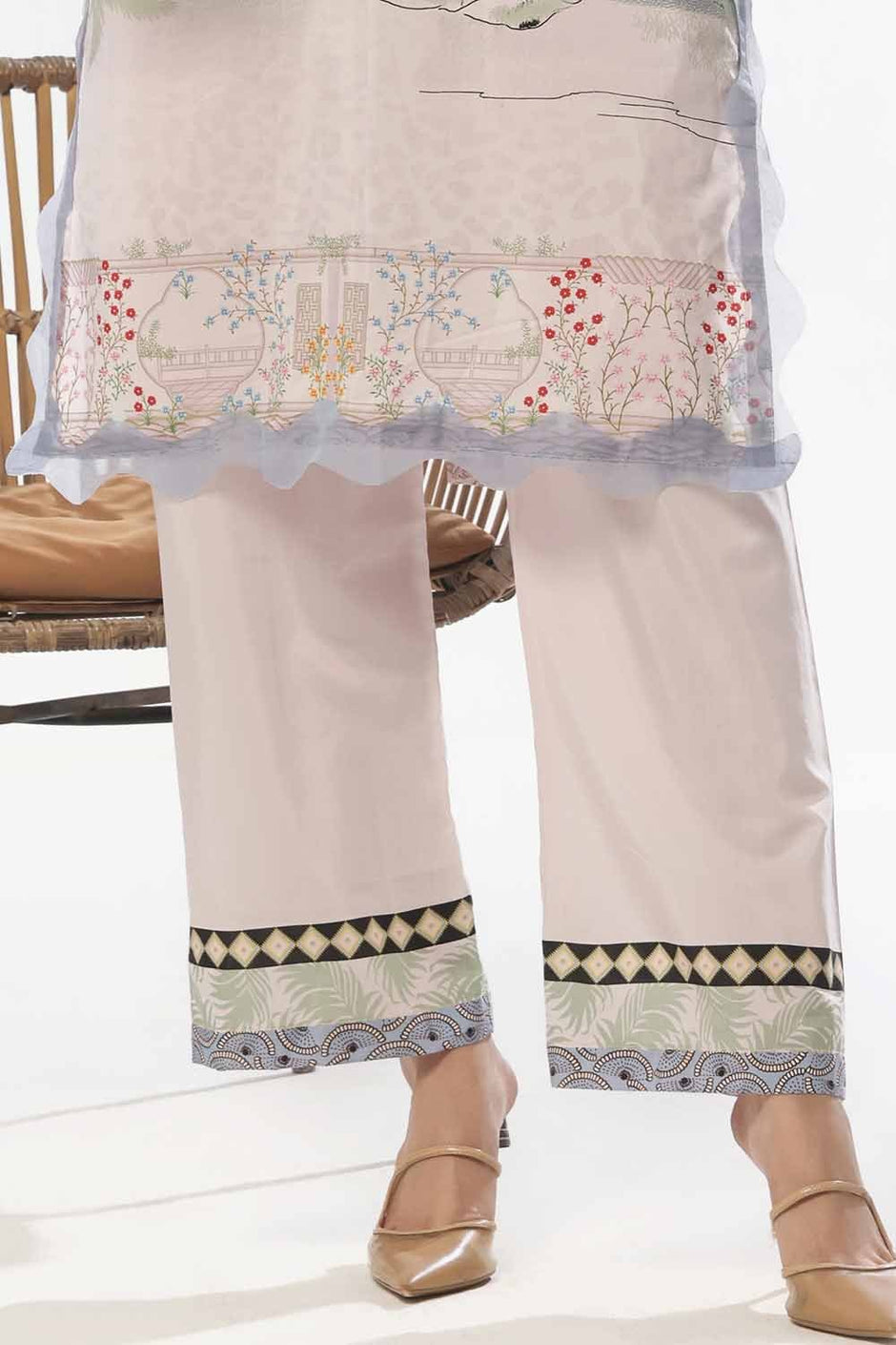 2 Piece Unstitched Printed Jacquard Suit