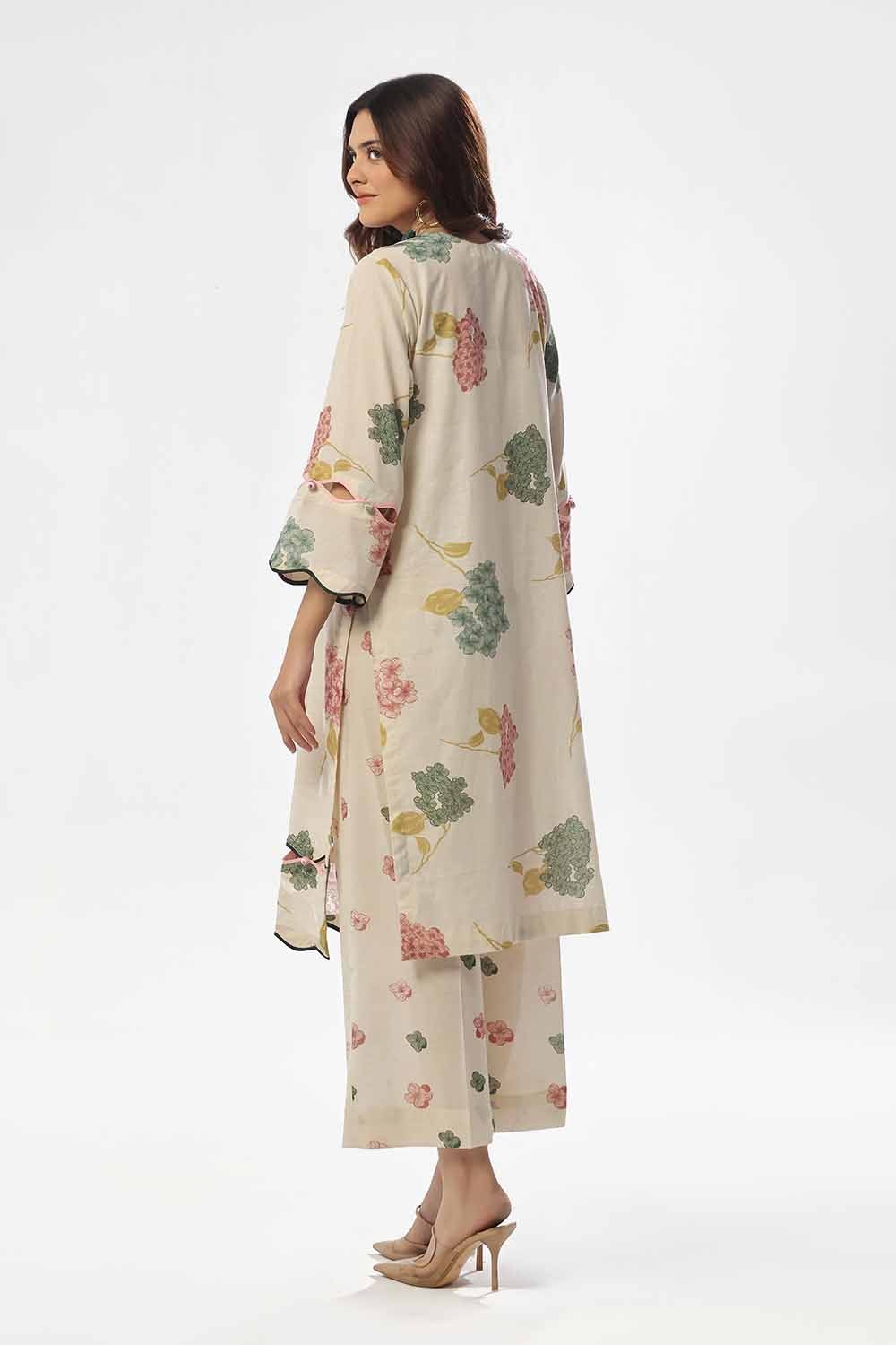 2 Piece Unstitched Printed Yarn Lurex Suit