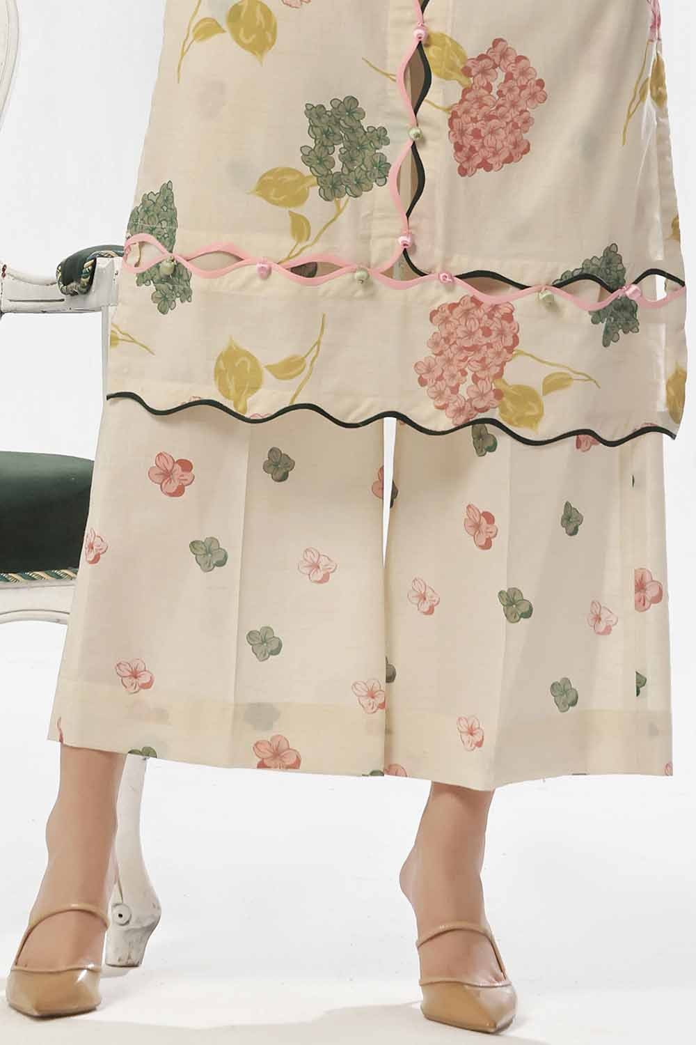 2 Piece Unstitched Printed Yarn Lurex Suit