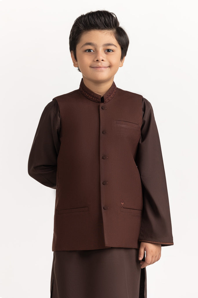 Gul Ahmed Embroidered Waist Coat KWC-PD24-016, view 1